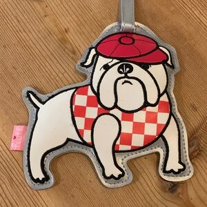 Fluff bulldog luggage tag